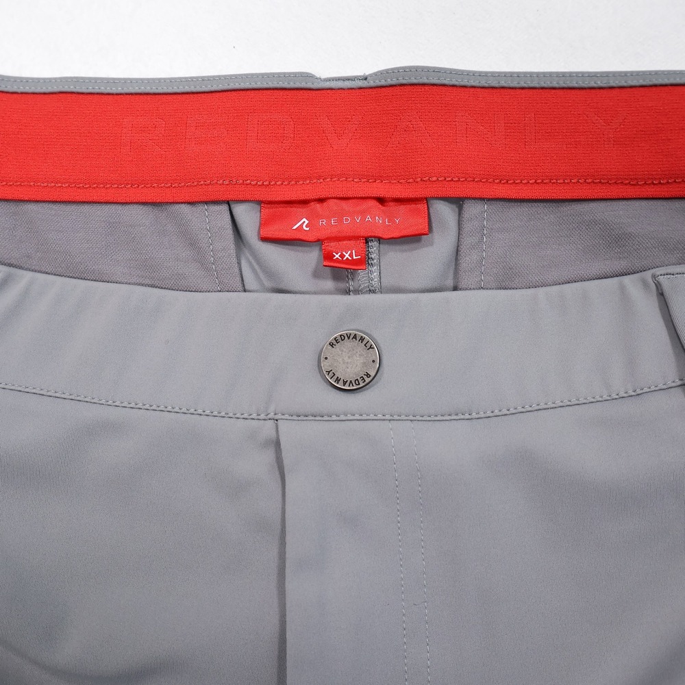 REDVANLY Mens XXL Grey Varick Pull On Performance Stretch Athletic Golf Shorts - Picture 2 of 7